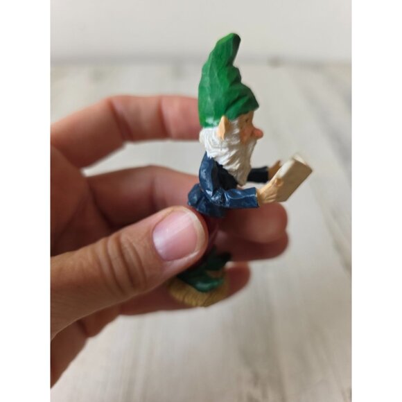 Vintage elf reading Santa figurine village Xmas cute unique - Picture 8 of 9